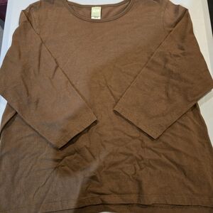 Brown Long Sleeve Women's Top (4c29)